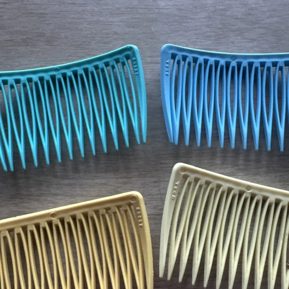 Vtg Lot of 17 GOODY Hair Combs Side Combs 1980s Retro 2-2.5